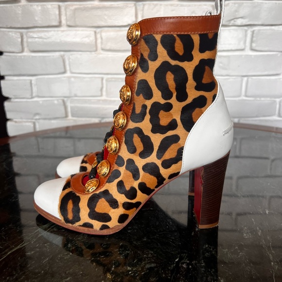 Christian Louboutin Leopard tri color booties 40.5 - Picture 1 of 12